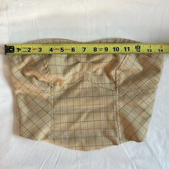 Free People strapless cropped plaid bustier top - Picture 8 of 8